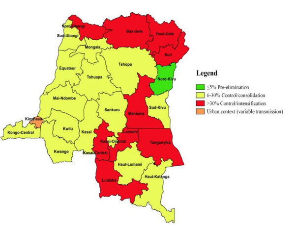 Phases de lutte et d’élimination du paludisme (Plan opérationnel de lutte contre le paludisme de PMI en RDC 2019)